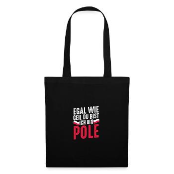 Pole Polnisch Polen - Stoffbeutel - Schwarz - Vorne
