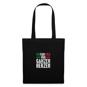Italien Italiener Vaffanculo - Stoffbeutel - Schwarz - Vorne