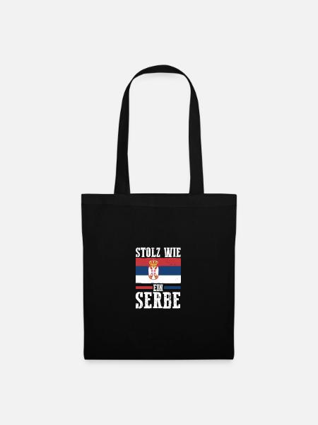 Serben Serbisch Serbien - Stoffbeutel - Schwarz