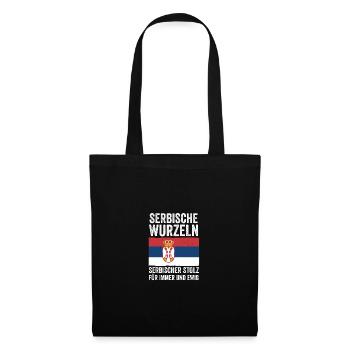 Serbe Serbe Serbie - Sac en tissu - noir - Devant