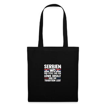 Serbe Serbe Serbie - Sac en tissu - noir - Devant