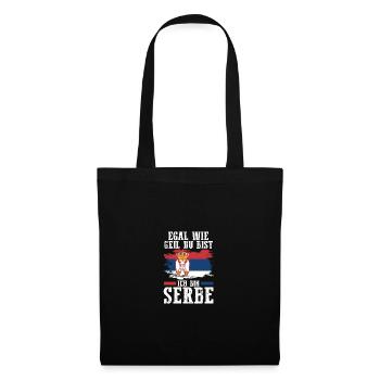 Serbe Serbe Serbie - Sac en tissu - noir - Devant