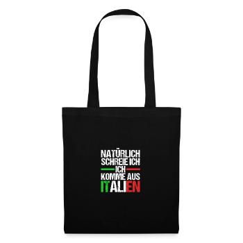 Italien Italiener Vaffanculo - Stoffbeutel - Schwarz - Vorne