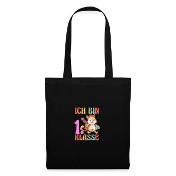 Cat enfant de première année d'école début de la scolarisation - Sac en tissu - noir - Devant