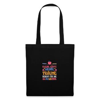 Kita sortants entrant à l'école écolier commençant l'école - Sac en tissu - noir - Devant