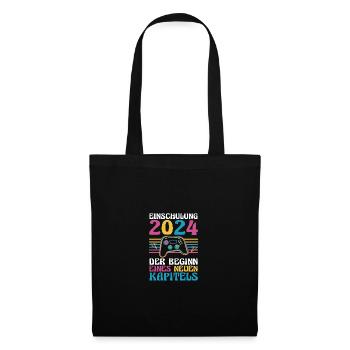Écolier de 1ère année Retour à l’école Gamer Inscription à l’école - Sac en tissu - noir - Devant