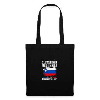 Slovènes Slovénie - Sac en tissu - noir - Devant