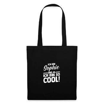 First name Sophie - Tote Bag - black - Front