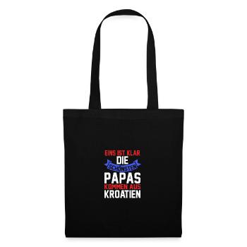 Croats Dad Father Father's Day Hrvatska Croatia - Tote Bag - black - Front