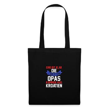 Croats, Croats, Grandpa, Grandpa, Hrvatska, Croatia - Tote Bag - black - Front
