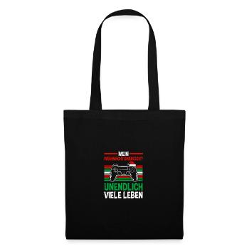 Père Noël Gaming Noël Noël - Sac en tissu - noir - Devant