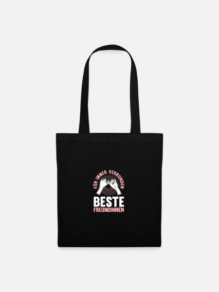 Beste Freundin - Stoffbeutel - Schwarz