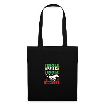 Père Noël Noël équitation cavalier chevaux - Sac en tissu - noir - Devant
