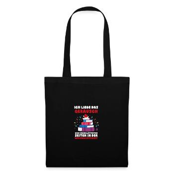 Weihnachtsmann Weihnachten Lesen Bücher - Stoffbeutel - Schwarz - Vorne