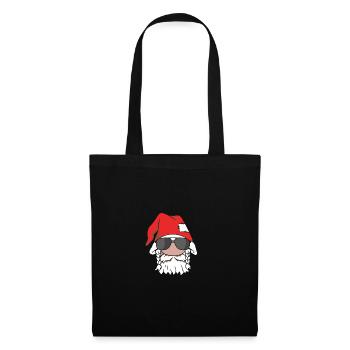 Weihnachten Weihnachtswichtel Weihnachtsgnom - Stoffbeutel - Schwarz - Vorne