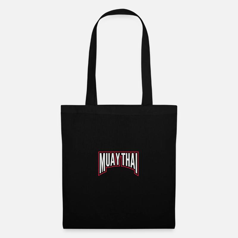 muay thai - Stoffbeutel - Schwarz
