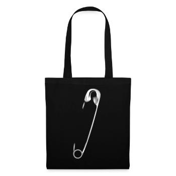 safety pin - Tote Bag - black - Front