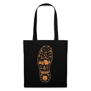 Forest Camping Footprint Landscape Travel Camping - Tote Bag - black - Front