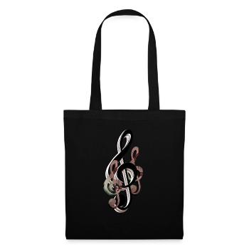 Clé - Sac en tissu - noir - Devant