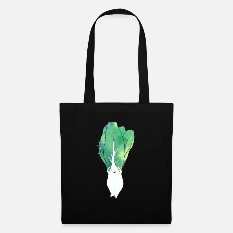 Tanzender Pak Choi - Stoffbeutel - Schwarz