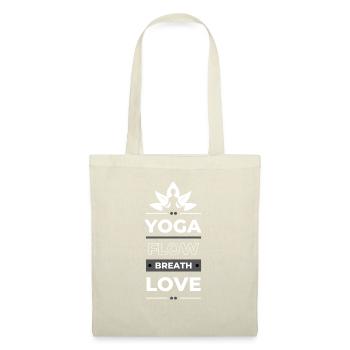 Yoga Flow Breath Love - Stoffbeutel - Natur - Vorne