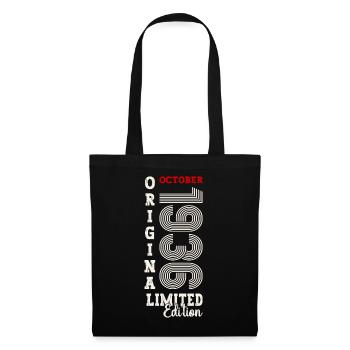 88e anniversaire Original octobre 1936 Né en 1936 - Sac en tissu - noir - Devant