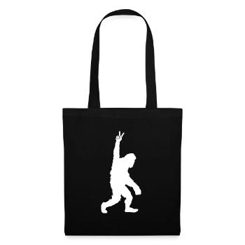 Bigfoot No War Yeti Sasquatch Paix Frieden - Sac en tissu - noir - Devant