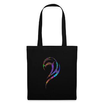 Tatouage gothique bleu marbré - Sac en tissu - noir - Devant