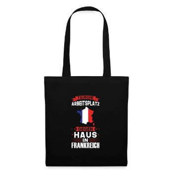 Frankreich Flagge Französisch Geschenk - Stoffbeutel - Schwarz - Vorne