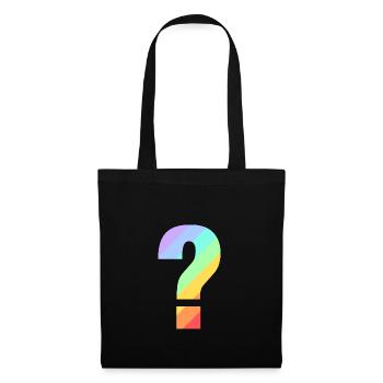 Rainbow question mark - Tote Bag - black - Front