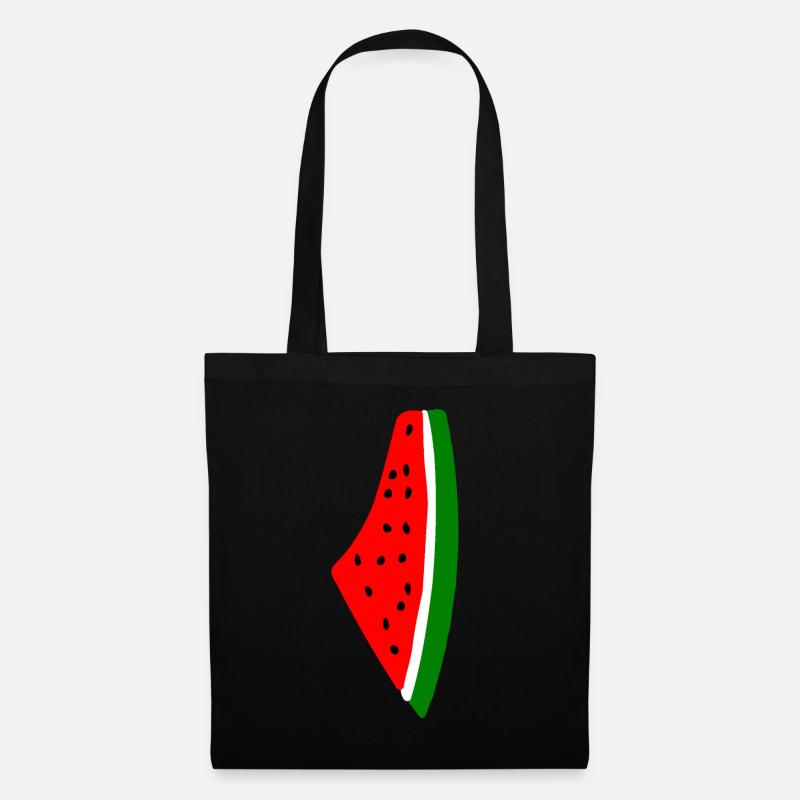Wassermelone Melone - Stoffbeutel - Schwarz