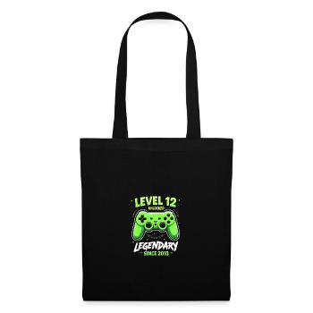 Level 12 Birthday Young Gamer Funny 2013 - Tote Bag - black - Front