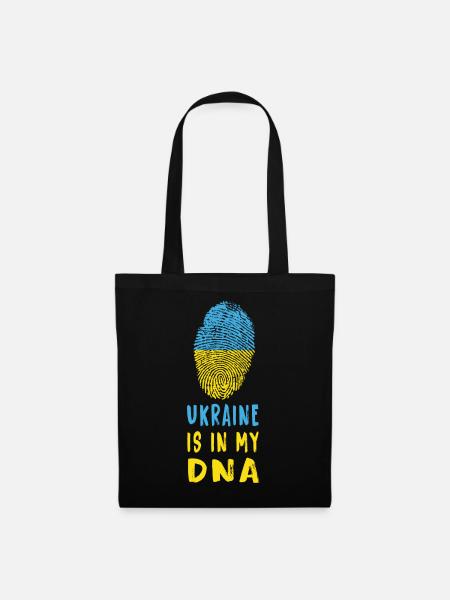 Ukraine ist in meiner DNA / Geschenkidee - Stoffbeutel - Schwarz