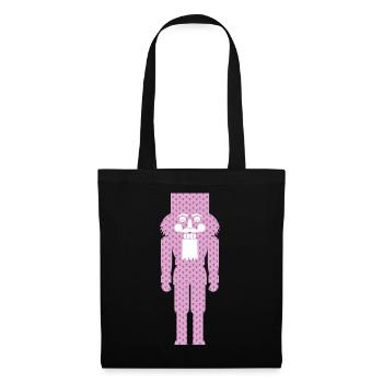 Casse-Noisette Noël coeurs roses symbole de Noël - Sac en tissu - noir - Devant