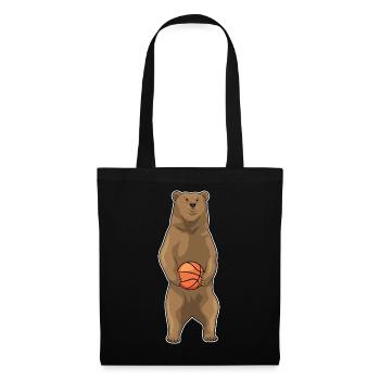 Bear Basketball Player Basketball - Tote Bag - black - Front