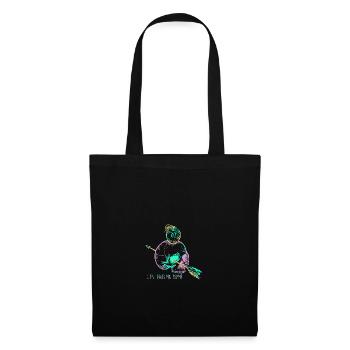 Skull Apple mauve - Sac en tissu - noir - Devant