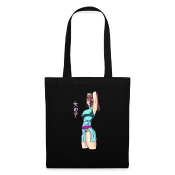 Manga Girl - Sac en tissu - noir - Devant