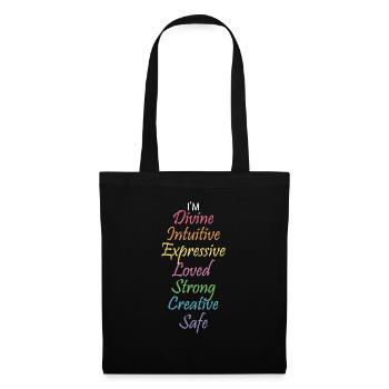 Im Divine Intuitive Expressive Loved Strong - Tote Bag - black - Front
