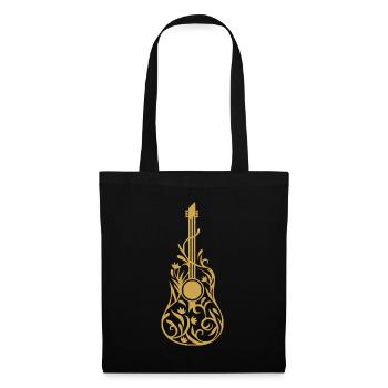 Guitare - Sac en tissu - noir - Devant