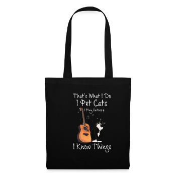 That’s What I Do Chats Les amoureux guitares Rengaine - Sac en tissu - noir - Devant