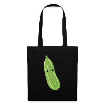 Zucchini - Stoffbeutel - Schwarz - Vorne