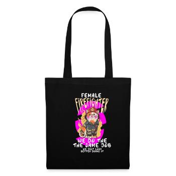 Pompier Nous faisons le même travail Sauveteur F - Sac en tissu - noir - Devant