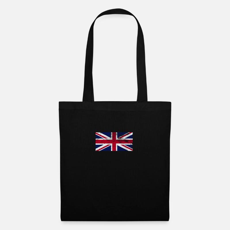 Union Jack Retro - Stoffbeutel - Schwarz