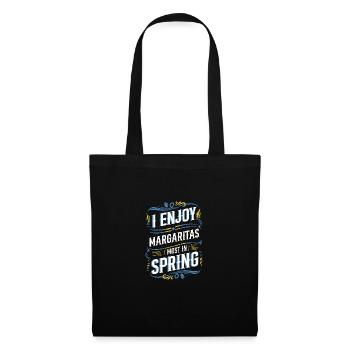Ich genieße Margaritas am meisten im Frühling - Stoffbeutel - Schwarz - Vorne