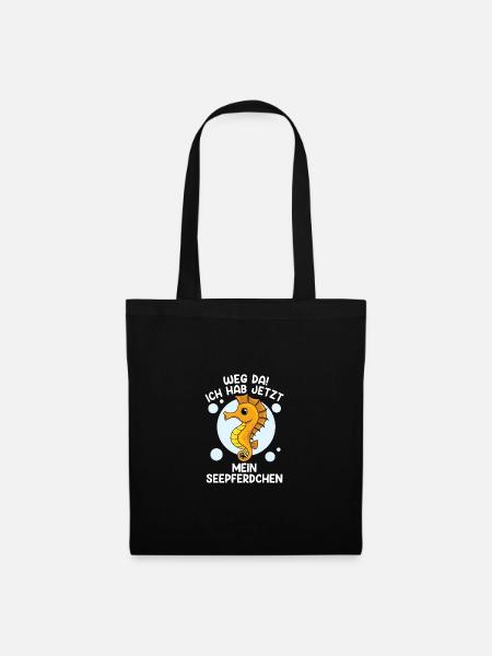 Seepferdchen bestanden Abzeichen Geschenk - Stoffbeutel - Schwarz