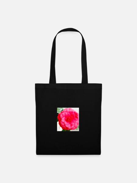 Intensive Pink Camellia - Stoffbeutel - Schwarz