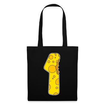 Numéro 1 - Un - Gagnant - Premier gagnant - Sac en tissu - noir - Devant