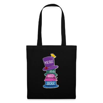 We're All Mad Here - Mad Hatter Hats - Tote Bag - black - Front