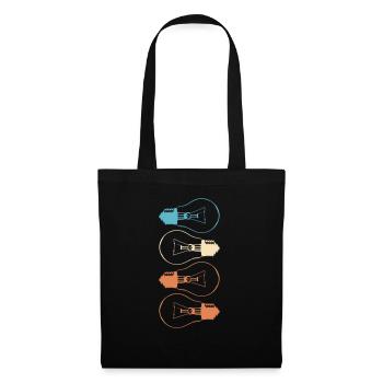 Idea Light Bulb Light Brain Lamp Thinking Vector - Tote Bag - black - Front