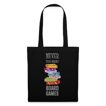 There are never too many Boardgames - Tote Bag - black - Front
